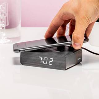 👉 Wekker hout active Met Smartphonelader - Donker 8435436721298