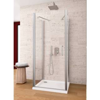 👉 Douchecabine glas chroom Lacus Giglio Evo 1 Klapdeur Helder (alle maten x2 zijwanden) 8719304150015