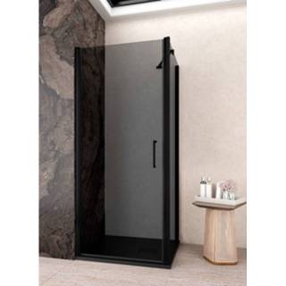 👉 Douchecabine zwart Lacus Giglio Evo 1 Klapdeuren Rookglas (alle maten) 8719304150046