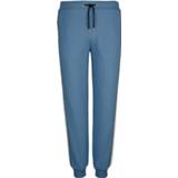 👉 Jogging broek grijs gemêleerd mannen effen blauw Joggingbroek met contrastkleurige inzetten opzij G Gregory 4055708747081 4055708749962 4055708747012