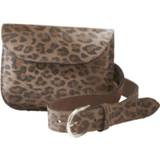 👉 Heuptas vrouwen leer animal bruin beige Heuptasje met animaldessin Angel of Style Bruin/Beige 4055709157094 4055709157087