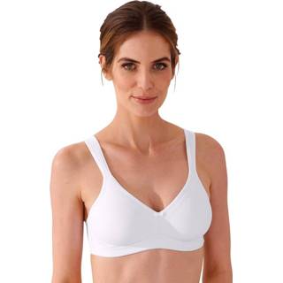 👉 BH vrouwen effen kunstvezels wit Bh's per 2 stuks Met biesjes voor de perfecte steun Susa Lindegroen/Wit