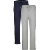 👉 Jogging broek mannen gemêleerd grijs marine Joggingbroeken per 2 stuks van zacht materiaal G Gregory Marine/Grijs 4055708386761