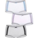 👉 Boxershorts per 3 stuks met kant en sierstrikje Harmony Zwart/Lichtblauw/Lila