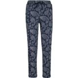 👉 Jogging broek vrouwen katoen effen zilvergrijs marine Joggingbroek Print rondom Harmony Marine/Zilvergrijs 4055708435445