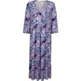 👉 Makkelijk aan gebloemd vrouwen lila blauw Kaftan met galonprint Harmony Lila/Blauw 4055708447332 4055708447288