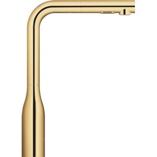 👉 Keukenkraan essence GROHE 1-gats met hoge L-uitloop en uittrekbare handdouche 34,8 cm, cool sunrise