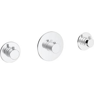 👉 Douchekraan chroom dreams Wiesbaden afbouwdeel thermostatische met 2 stopkranen,