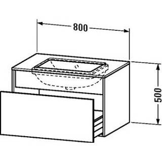 👉 Wastafelonderbouwkast wastafel onderbouwkast Duravit DuraStyle m. 1 lade 80x55x50cm v. onderbouwwastafel kastanje