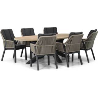 👉 Tuinset taupe rope dining sets taupe-naturel-bruin Lifestyle Verona/Brookline 240 cm ovaal 7-delig 7434219448408