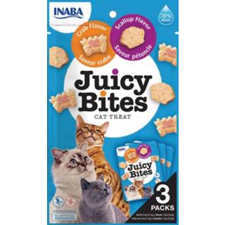 👉 Kattensnack active 6x Inaba Juicy Bites Krab - Sint Jacobsschelp 34 gr