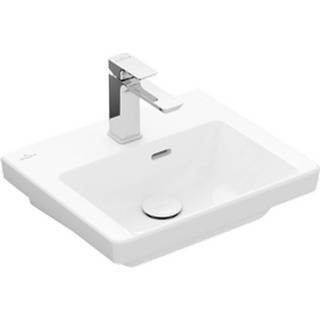 👉 Fontein wit Villeroy & Boch Subway 3.0 met kraangat zonder overloop 45 x 37 14,5 cm, alpin