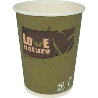 👉 Drinkbeker karton stuks true cateringtoebehoren uit Love Nature, 200 ml, pak van 50 8413997541661