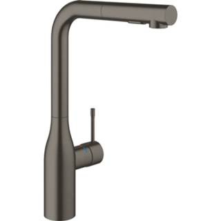 👉 Keukenkraan hard graphite Essence NEW Grohe l-uitloop uittrekbare dual spray 4005176427473