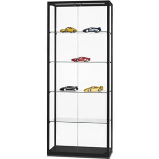 👉 Vitrinekast zwart WMS800 deur voorzijde 198x80cm incl. 4 legborden -