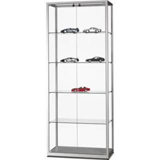 👉 Vitrinekast aluminium WMS800 deur voorzijde 198x80cm incl. 4 legborden -