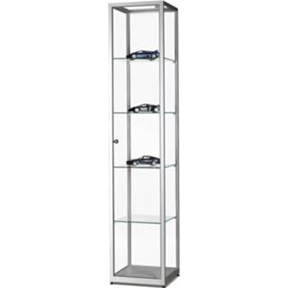 👉 Vitrinekast aluminium WMS400 198x40cm incl. 4 legborden -