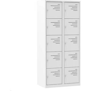👉 Locker wit Stripe 40 10-deurs -