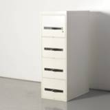 👉 Officenow dossierkast, lichtgrijs, 143 x 49 cm, 4 laden, brandwerend,