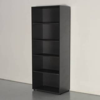 👉 Open kast antraciet Officenow kast, antraciet, 196.50 x 80 cm, 4 planken