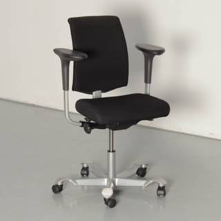👉 Bureaustoel zwart HAG H05 bureaustoel, zwart, 3D armleggers, opnieuw gestoffeerd