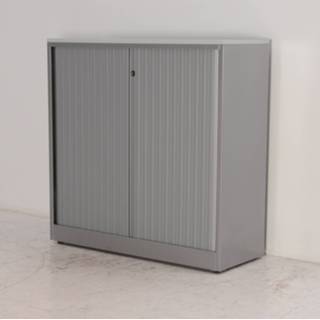 👉 Roldeurkast aluminium Ahrend roldeurkast, aluminium, 120 x cm, incl. 2 legborden, ribbel deur
