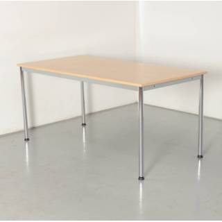 👉 Kantinetafel eiken Solidesk kantinetafel, napoli blad, 160 x 80 cm, vaste hoogte onderstel