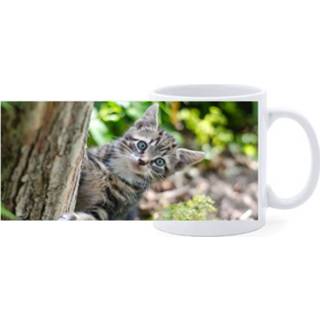 👉 Beker - Kitten in Tuin achter Boom 1 stuk 6013953732700