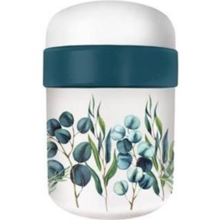 👉 PLA/Plant Bioloco Lunchpot met 2 compartimenten 500ml + 200ml - Eucalyptus 4260595857915