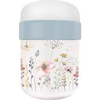 👉 PLA/Plant Bioloco Lunchpot met 2 compartimenten 500ml + 200ml - Watercolour Flowers 4260595859513