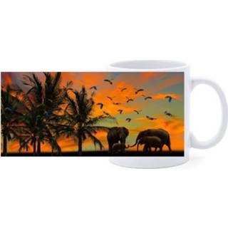 👉 Beker - Safari Sunset Olifant op Savannah 1 stuk 6013953660669