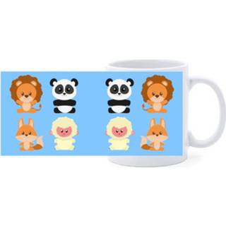 👉 Beker - Dieren Getekend Leeuw Panda Vos Schaapje 1 stuk 6013953688670