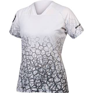 👉 Print T shirt l vrouwen grijs wit Endura - Women's Singletrack T-Shirt LTD Fietsshirt maat L, grijs/wit 5056286925846