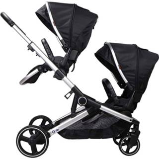 👉 Kinderwagen zwart zilver active kinderen Ding Twin Amigo - Black/Silver 8720289391959