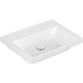 👉 Wastafel wit Villeroy & Boch Subway 3.0 zonder kraangat en overloop CeramicPlus 60 x 47 cm, stone white