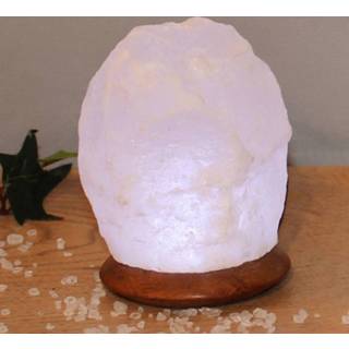 👉 Zoutlamp wit White Line Rock met lamphouder, USB 4041678003968