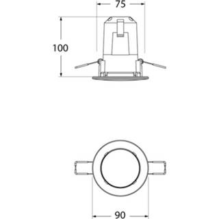 👉 Zwart LED downlight Teresa 90, GU10, CCT, 6W, 8031874248658