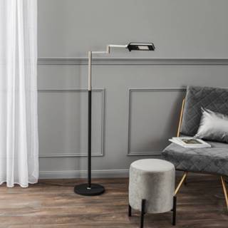 👉 Vloerlamp zwart nikkel mat Rothfels Quendrim LED 4251911741674