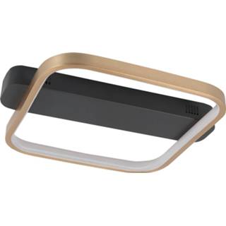 👉 Plafondlamp zwart goud LED Ascona, zwart/goud, 20 W 8718379038686