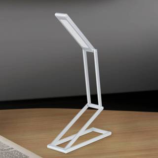 👉 Bureaulamp zilver mat LED Falto met accu, 9003090257140