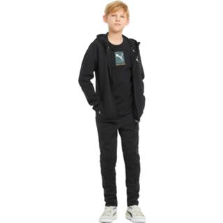 👉 Hoodie zwart zilver trainingspakken kinderen PUMA Evostripe Full-Zip Trainingspak Kids