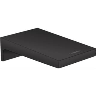 Baduitloop zwart chroom Metropol HansGrohe Watervalstraal 18.5 cm Geborsteld 4059625231753