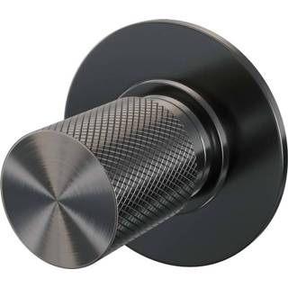 👉 Stopkraan messing gunmetal Inbouw Brauer Carving Rond 6.5 cm 8720359392879