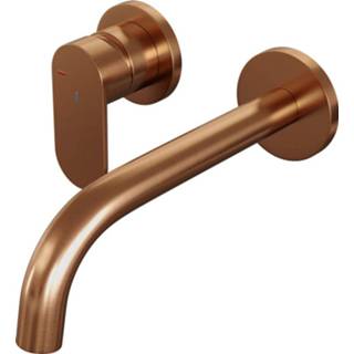 👉 Wastafelmengkraan koper Inbouw Brauer Copper Edition Platte Hendel Gebogen Uitloop Geborsteld Met Rozetten 8720359391421