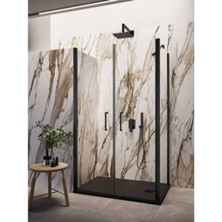 👉 Douchecabine zwart glas mat Lacus Giglio Evo Saloon 2 Helder (alle maten) 8719304149941