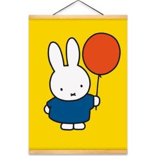 👉 Poster geel blauw papier kinderen rechthoek hangend barista A2 Nijntje ballon inclusief posterhangers 8717259100284