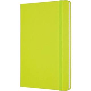 👉 Notitieboek groen citroen papier large hardcover engels lijn classic elastiek Moleskine gelinieerd 8056420850871