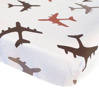 👉 Hoeslaken planes choco Bink Bedding 90 x 200 cm 8711987114728