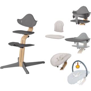 👉 Kinderstoel wit grijs White Oak kinderen Nomi Grey Compleet Set Sand 5712476006251