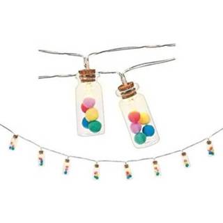 👉 Lichtketting LED Pompoms Multicolour - Happy Me 10st/110cm 4033477631558